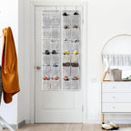 Simple Houseware 12 Pockets Large Over Door Shoe Organizer, 2 Pack, Gray