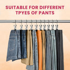 30 Pack Pants Hangers with Clips,Legging & Jean Hangers for Closet Hanging
