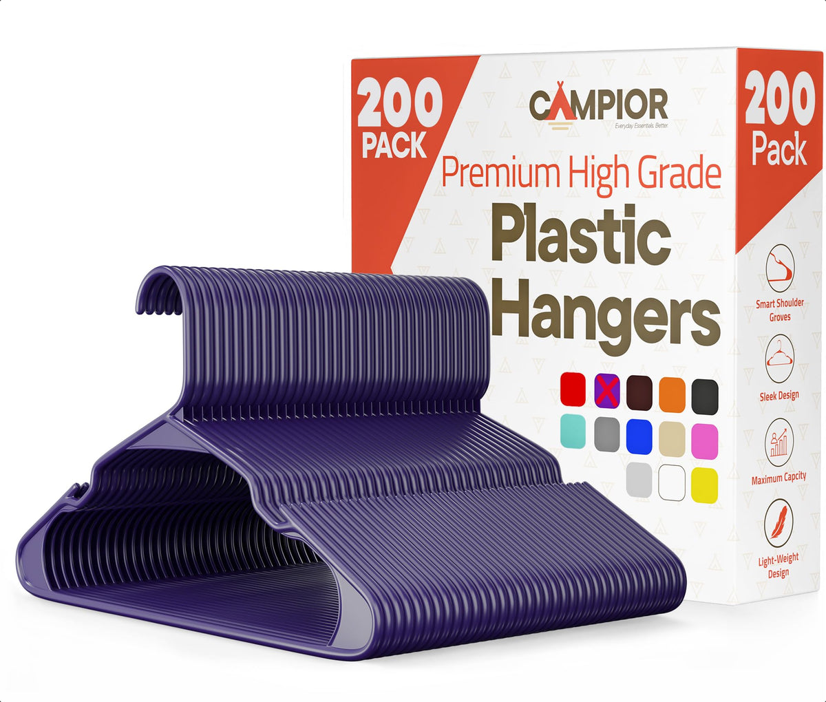 Pink Plastic Hangers 30 Pack– Heavy-Duty Plastic Hangers Slim and Space-Saving, Durable and Lightweight PP with Non-Slip Shoulder Notches for Slip Dresses, Suits, Jackets & Camisoles