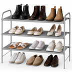Simple Houseware 4-Tier Shoe Rack Storage Organizer, 12-20 Pair, Bronze