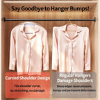 14 Pack Curved No Shoulder Bump Hangers, Multi‑Color Metal Hangers with Non‑Slip Plastic Coating, Heavy Duty Space Saving Coat Hangers for Shirts, Suits & Sweaters