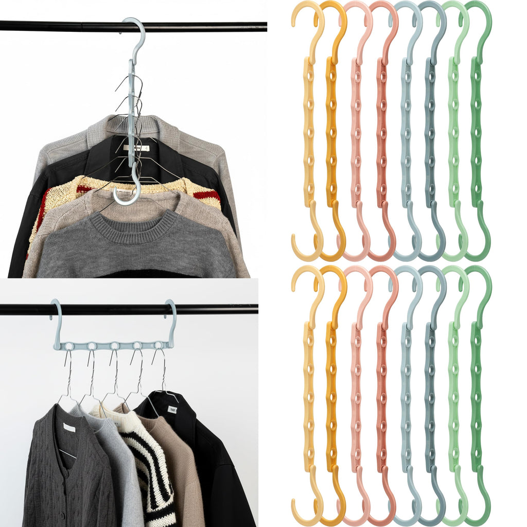 Mr. Pen- Space Saving Hangers, 8 pcs, 360° Rotating Hooks