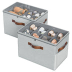 2 Pack Shoe Organizer for Closet, Foldable Shoe Storage with Adjustable