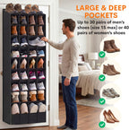 Ofiray-home Over the Door Shoe Organizer, 30-40 Pairs