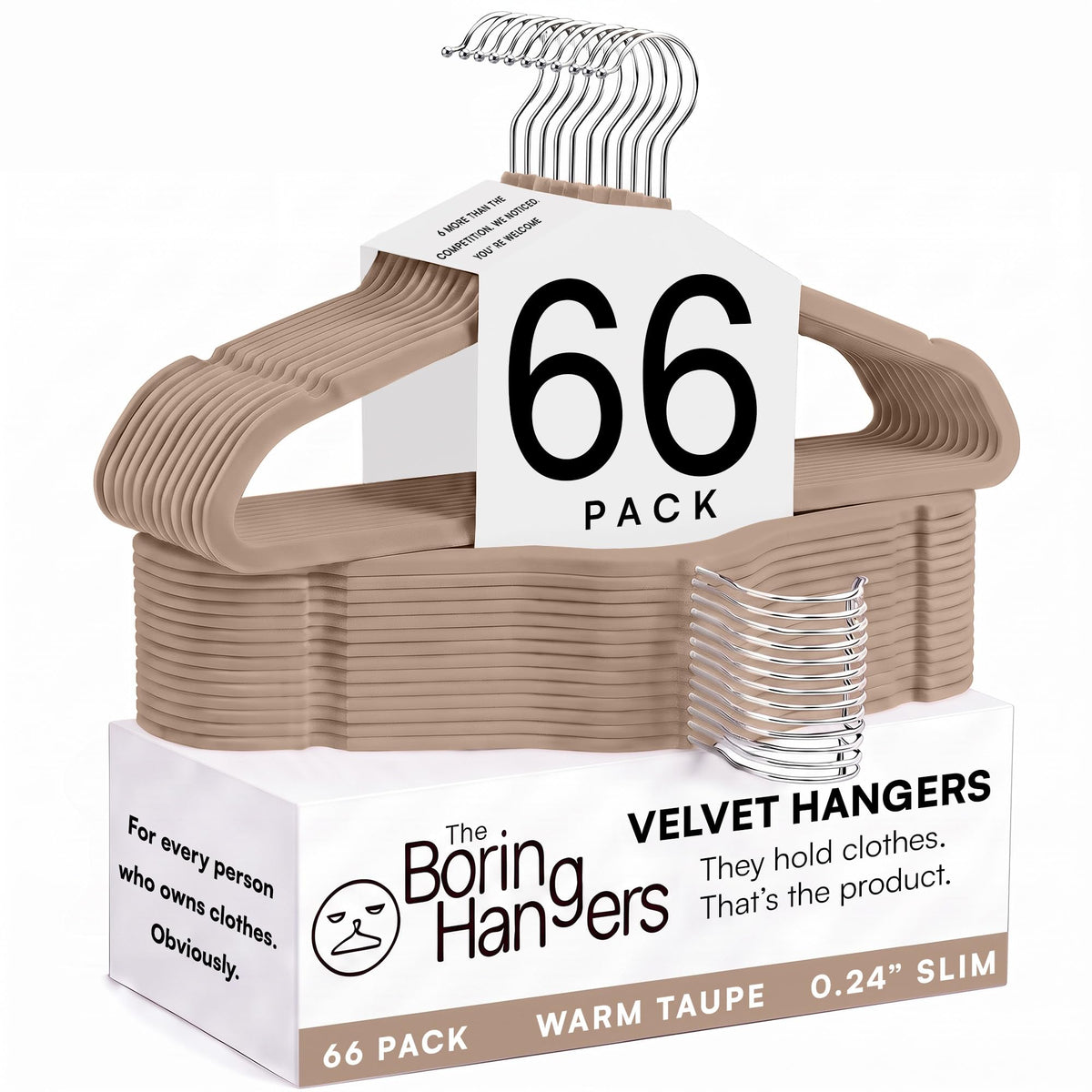 66 Pack Black Velvet Hangers Non Slip, Felt Hangers
