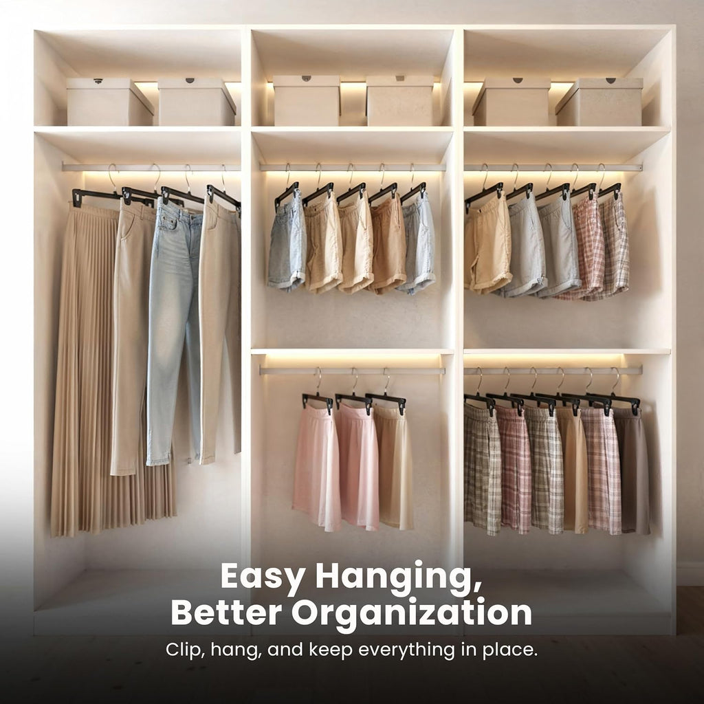 Utopia Home Skirt Hangers 30 Pack – Clips & 360° Swivel Hook