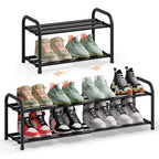 SONGMICS Expandable Shoe Rack, 3-Tier Shoe Organizer, Holds 6-12 Pairs