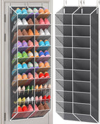 UVIAHOMI Over the Door Shoe Organizer for 20-30 Pairs, 10-Tier, Black