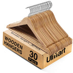 Wooden Hangers 20 Pack,Clothes Hanger for Daily Used,Coat Hanger for Closet,Heavy Duty Wood Hangers for Suit, Shirts, Jackets, Dress, Pant (Walnut)