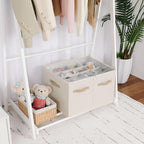 TOPIA HOME Shoe Organizer for Closet, Foldable Shoe Box, Adjustable Divider