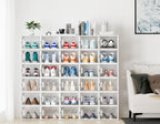 SIMPDIY XL Clear Shoe Storage Boxes, Stackable Shoe Organizer for Closet