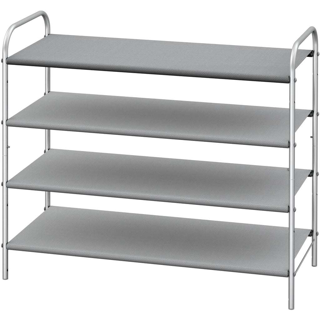 Simple Houseware 4-Tier Shoe Rack Storage Organizer, 12-20 Pair, Bronze