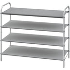 Simple Houseware 4-Tier Shoe Rack Storage Organizer, 12-20 Pair, Bronze