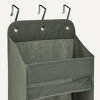 Amazon Basics 5 Tier Over the Door Hanging Shoe Organizer, Large Capacity, Space Saving, 6.4 x 54.5 x 14.9 in, Dark Grey