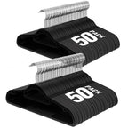 Plastic Hangers 50 Pack, 16.5" Non-Slip Clothes Hangers Heavy Duty