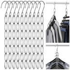 NiHome Space Saving Hangers 10-Pack, Metal Closet Organizer with Safety Cap