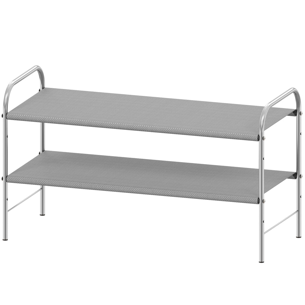 Simple Houseware 4-Tier Shoe Rack Storage Organizer, 12-20 Pair, Bronze
