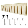 RVZONE RV Shoe Pockets 10 Pockets Heavy Hanging Bedside Storage Organizer with Sturdy Hooks Storage Pockets Hangs on bed for Shoes Toys and Tool Accessories