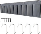 RVZONE RV Shoe Pockets 10 Pockets Heavy Hanging Bedside Storage Organizer with Sturdy Hooks Storage Pockets Hangs on bed for Shoes Toys and Tool Accessories