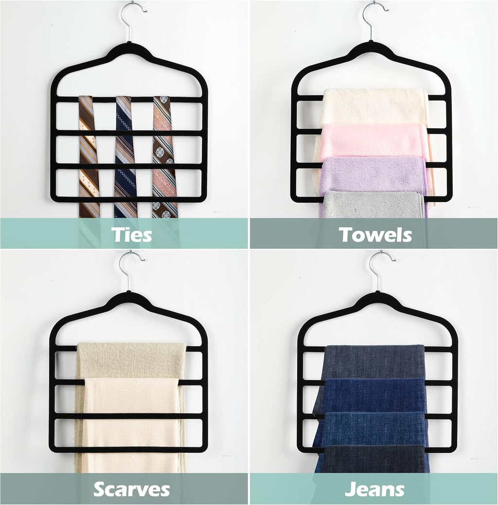 Velvet Pant Clothes Hanger Space Saving Non Slip Hanger Jean Slack Hangers