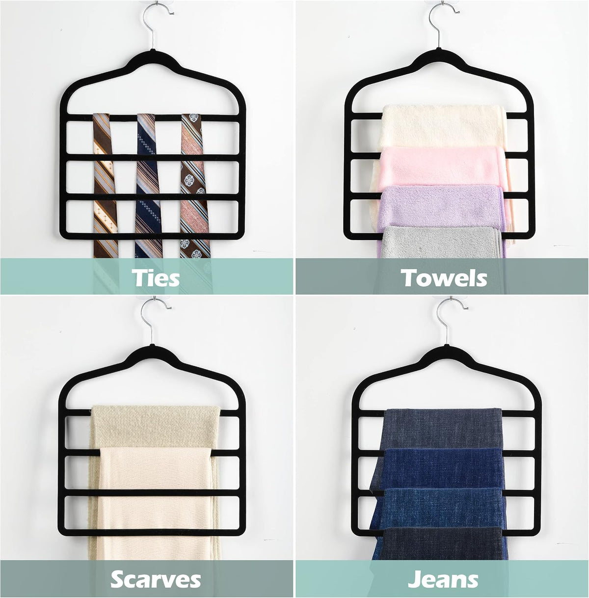Velvet Pant Clothes Hanger Space Saving Non Slip Hanger Jean Slack Hangers