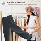 HOUSE DAY Heavy Duty Clear Pants Hangers 25 Pack, 14'' Skirt Hangers