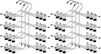 TOPIA HANGER 4 Tier Metal Skirt Hangers with Clips 80% Space Saving 2 Pack