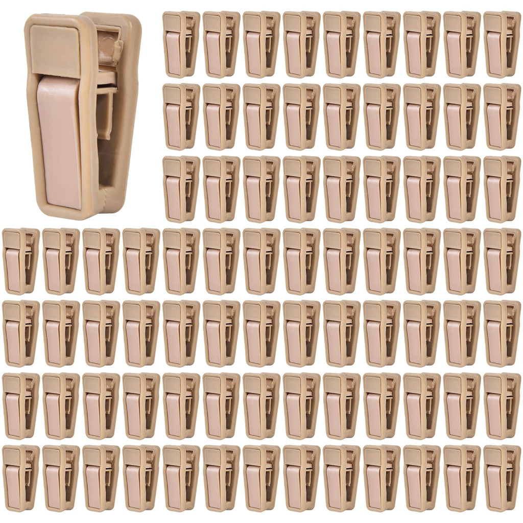 KISEER 40 Pcs Plastic Baby Hanger Clips Slim-line Finger Clips Set for Clothes Hanger Velvet Hanger (White)
