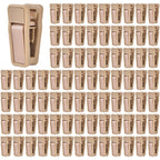 KISEER 40 Pcs Plastic Baby Hanger Clips Slim-line Finger Clips Set for Clothes Hanger Velvet Hanger (White)