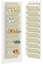 AOODA 10 Tier Clear Over the Door Shoe Organizer Storage, Deep Pockets Large Hanging Shoe Rack for Closet Door, Fit 20 Pairs Shoe Holder Hanger for Sneakers, Boots (Black)