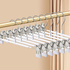 Pants Hangers with Clips Skirt Hangers 12 Inch 20 Pack, Black