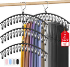 3 Pack Skirt Pants Hangers with Clips, Legging Organizer for Closet, Black