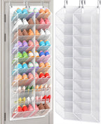 UVIAHOMI Over the Door Shoe Organizer for 20-30 Pairs, 10-Tier, Black