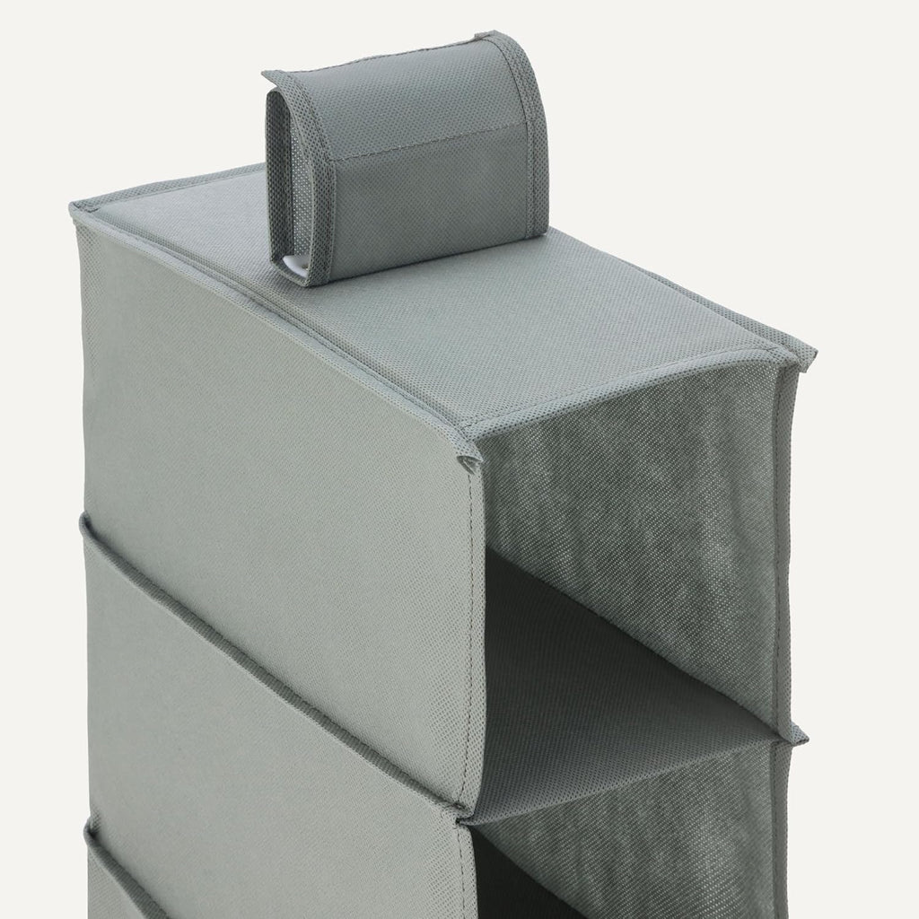 Amazon Basics 8-Tier Hanging Closet Shelf Shoe Organizer, Space Saving Storage, Foldable, 11.5 x 41 x 5.5 in, Dark Grey
