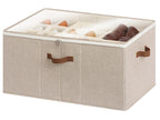 StorageWorks 2-Pack 32-Pair Shoe Storage Organizer for Closet, Beige