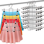 3 Pack Pants-Hangers-Space-Saving, 6 Tier-Closet-Organizers-and-Storage