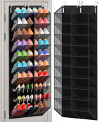 UVIAHOMI Over the Door Shoe Organizer for 20-30 Pairs, 10-Tier, Black