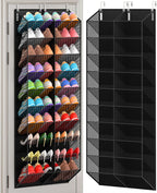 UVIAHOMI Over the Door Shoe Organizer for 20-30 Pairs, 10-Tier, Black