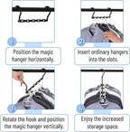 Mr. Pen- Space Saving Hangers, 8 pcs, 360° Rotating Hooks