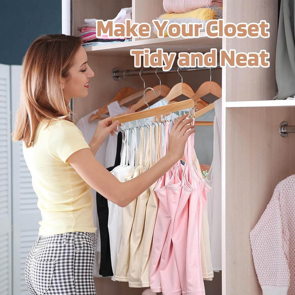 NECAMOCU 2 Pack Bra Hanger for Closet Organizer, Premium Tank Top Hangers