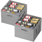 Lifewit Shoe Storage Organizer for Closet, Holder Box, 2 Pack, Gray