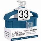 66 Pack Black Velvet Hangers Non Slip, Felt Hangers