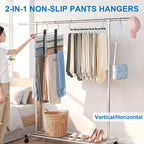 9 Layers Pants Hangers Space Saving Non-Slip Closet Organizer 2 Pack