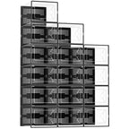 DUMOS Shoe Storage Boxes, 12-Pack Stackable Clear Shoe Containers with Lids, Display Sneaker Case Organizer for Closet, Under Bed, Entryway,White, Fit Size 11
