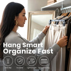Utopia Home Skirt Hangers 30 Pack – Clips & 360° Swivel Hook