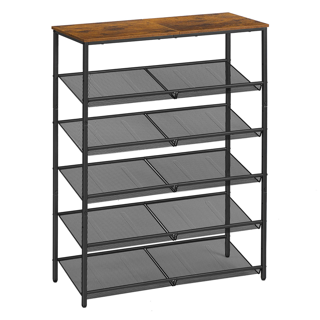 VASAGLE 4-Tier Shoe Rack, Adjustable, Freestanding