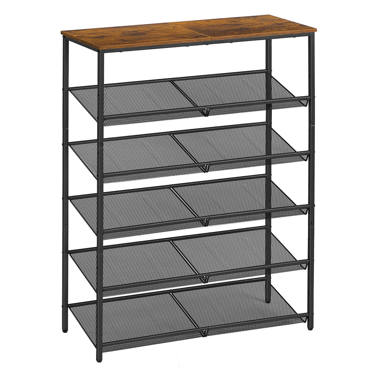 VASAGLE 4-Tier Shoe Rack, Adjustable, Freestanding