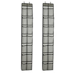 PVWSG Over The Door Shoe Organizer, 14 Large Mesh Pockets Hanging Shoe Rack for Closet Organizers and Storage, White, 2-pack (white)