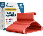 Lifemaster Plastic Clothes Hanger Set - 30 Pieces Versatile, Lightweight, Space-Saving, Non-Slip, Slim Designed, Dry and Wet Clothes Hanger Set - White