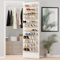 Whitmor 36 Pair Over the Door Shoe Organizer, 12 Tier Hanging Shoe Organizer, Heavy Duty Metal & Mesh Shoe Holder, Hanging Shoe Rack for Closet Storage, 74"H x 21.7"W x 7.5"D, Gunmetal Gray